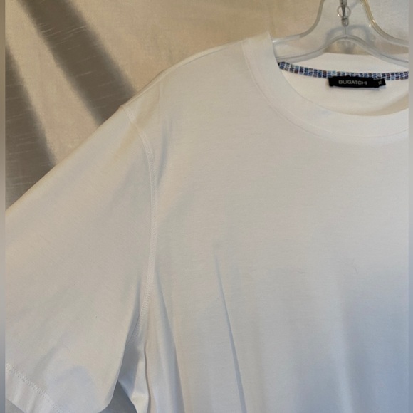 NWOT Bugatchi White Short Sleeve Crew Neck Mens XLG - Picture 5 of 10